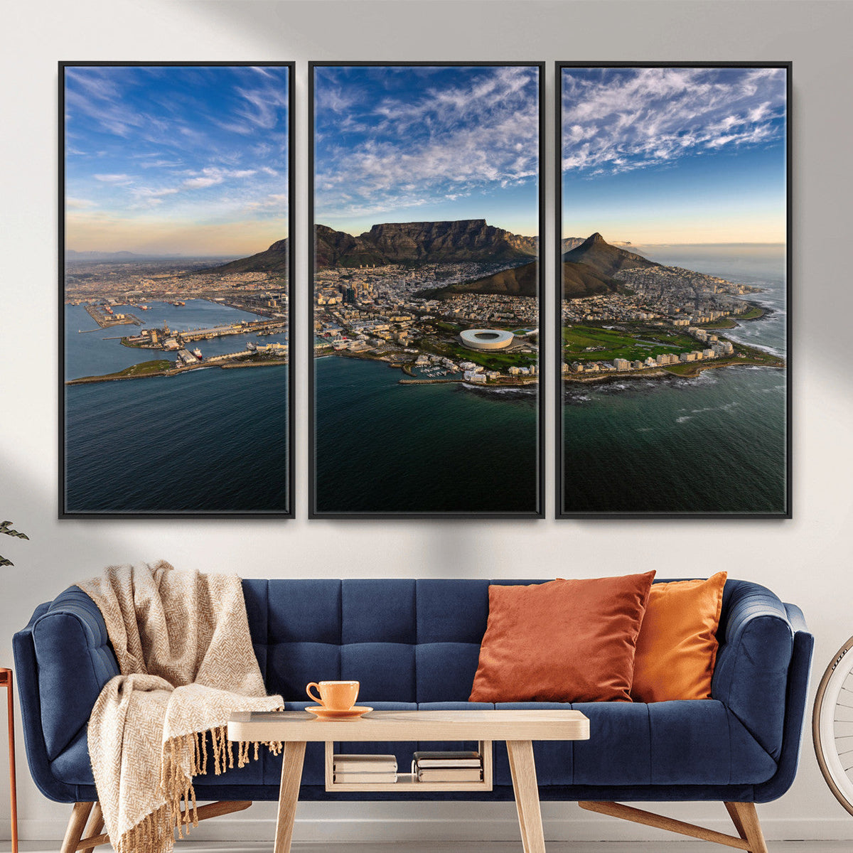 Cape Town Wall Art Canvas Print – Table Mountain Coastal