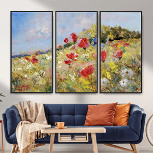 Abstract Mountain Landscape Wall Art Canvas Print – Textured