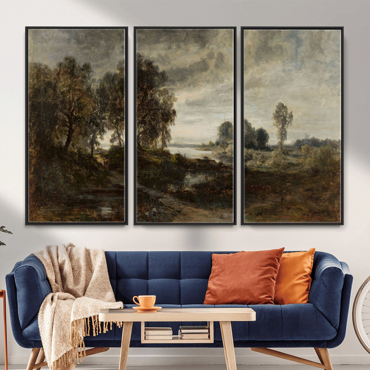Adolf Dressler Landscape of the Oder River Wall Art Canvas
