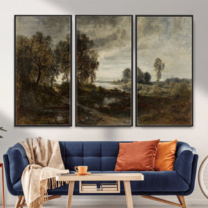 Adolf Dressler Landscape of the Oder River Wall Art Canvas