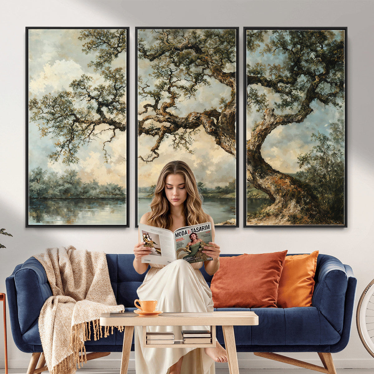 Old Oak Tree Canvas Wall Art, Turner Inspired Romantic