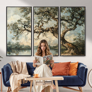 Old Oak Tree Canvas Wall Art, Turner Inspired Romantic