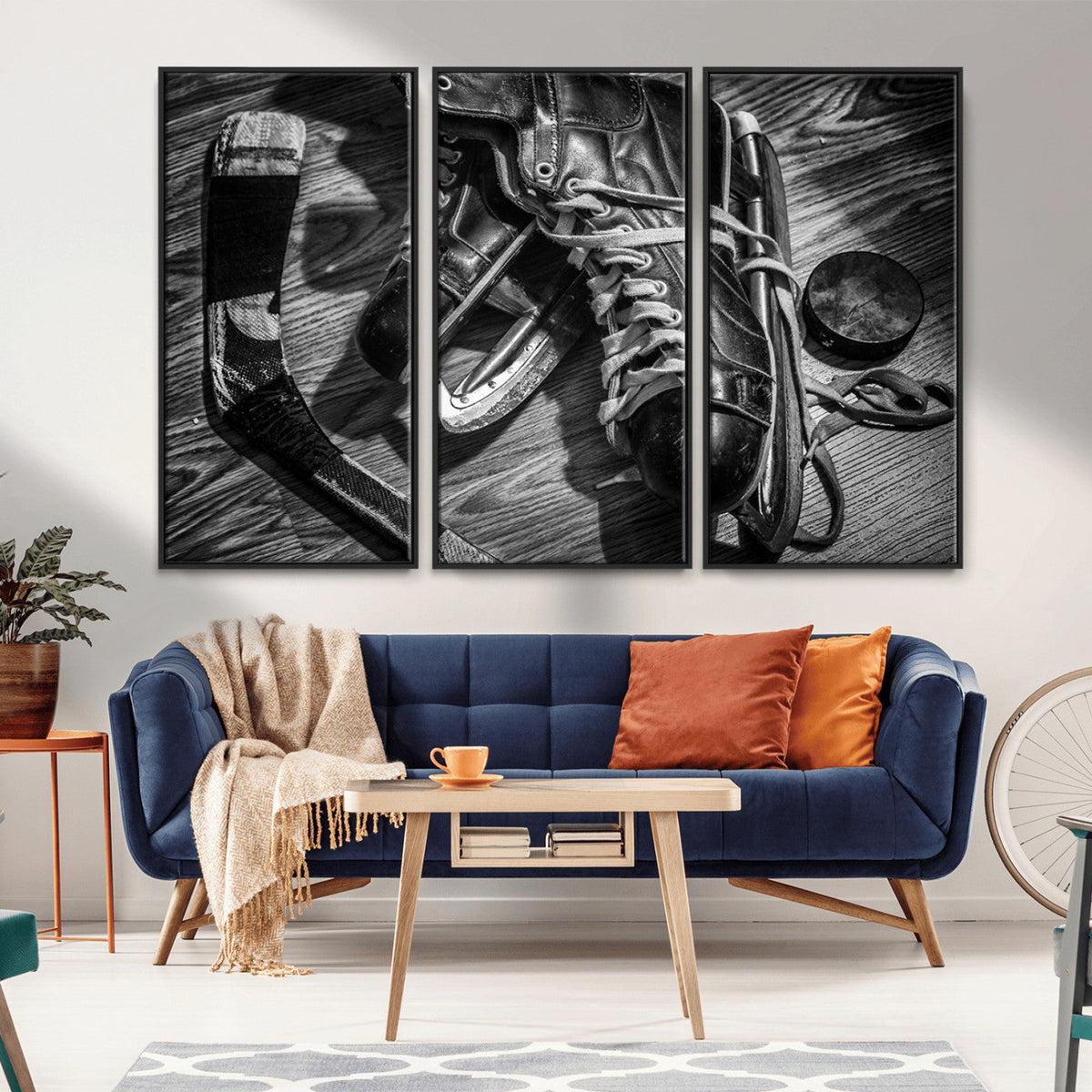 Old Pair of Mens Skates Wall Art Canvas, Men Skates Wall Art