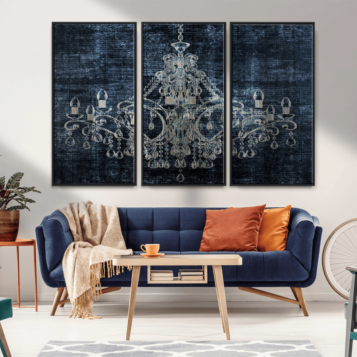 Dark Chandelier Wall Art Canvas Print