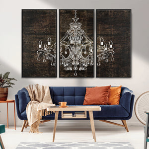 Rustic Chandelier Canvas Print