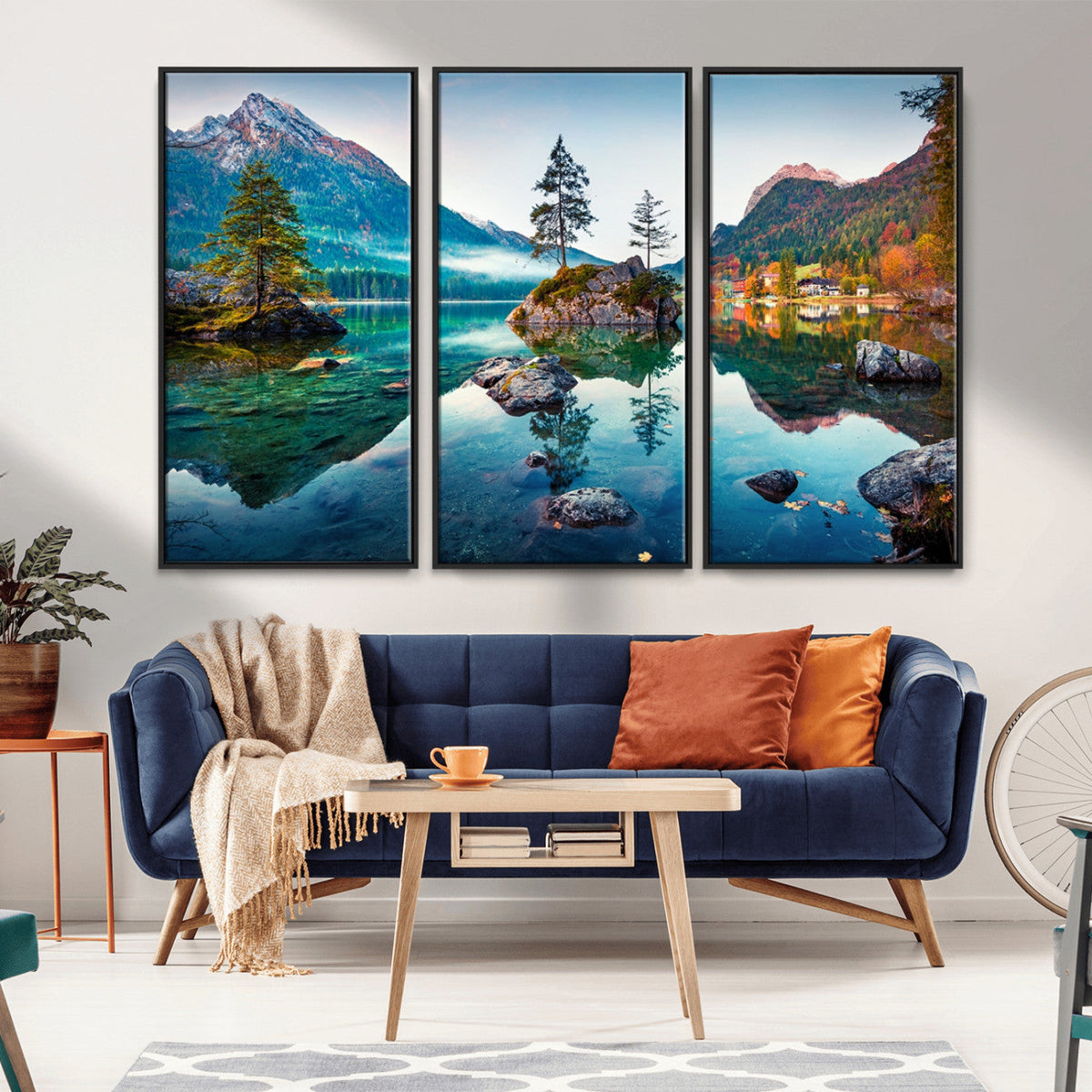 Crystal Clear Lake Wall Art | Mountains Wall Art Canvas | 3