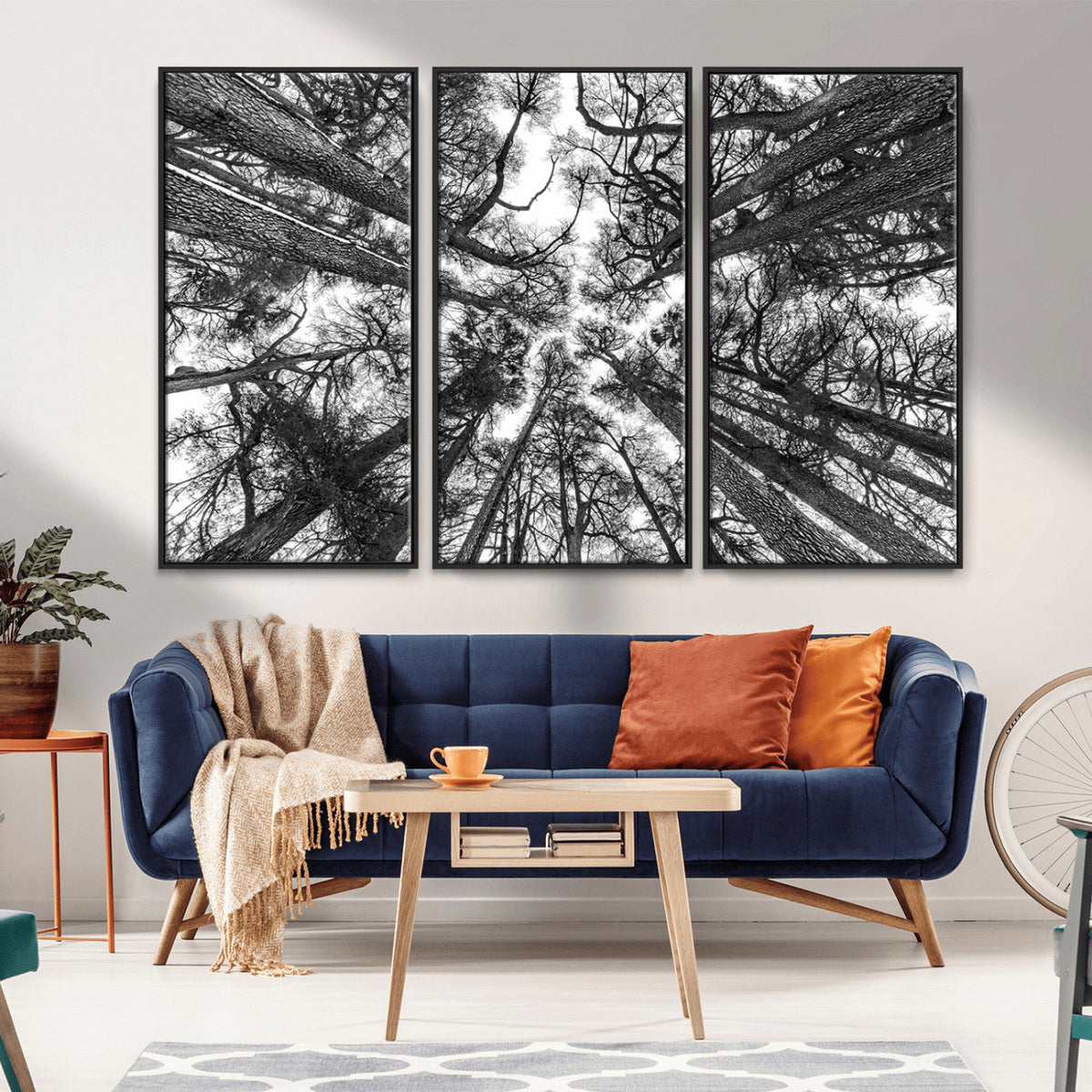 Trees Contemporary Art Canvas Print