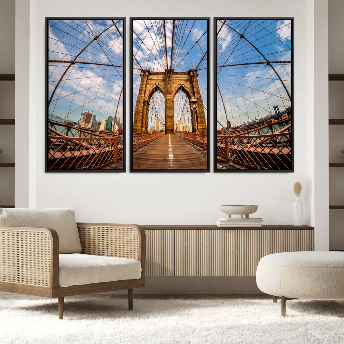 Brooklyn Bridge Manhattan Wall Art Canvas Print