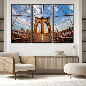 Brooklyn Bridge Manhattan Wall Art Canvas Print