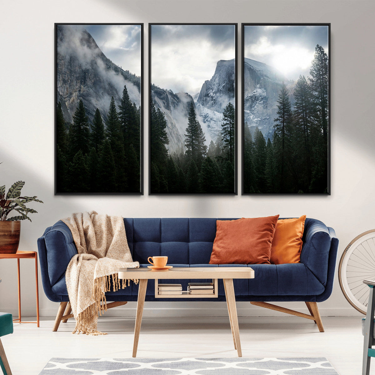 Yosemite National Park El Capitan Foggy Mountain Wall Art |
