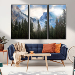 Half Dome Yosemite Calinia Wall Art Canvas Print El Capitan