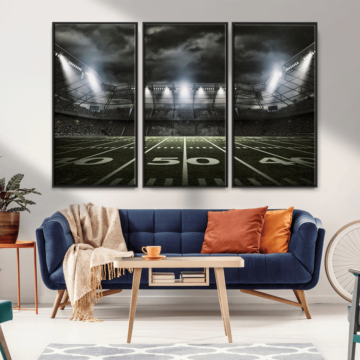 American Football Stadium Wall Art Canvas Print, Stadium