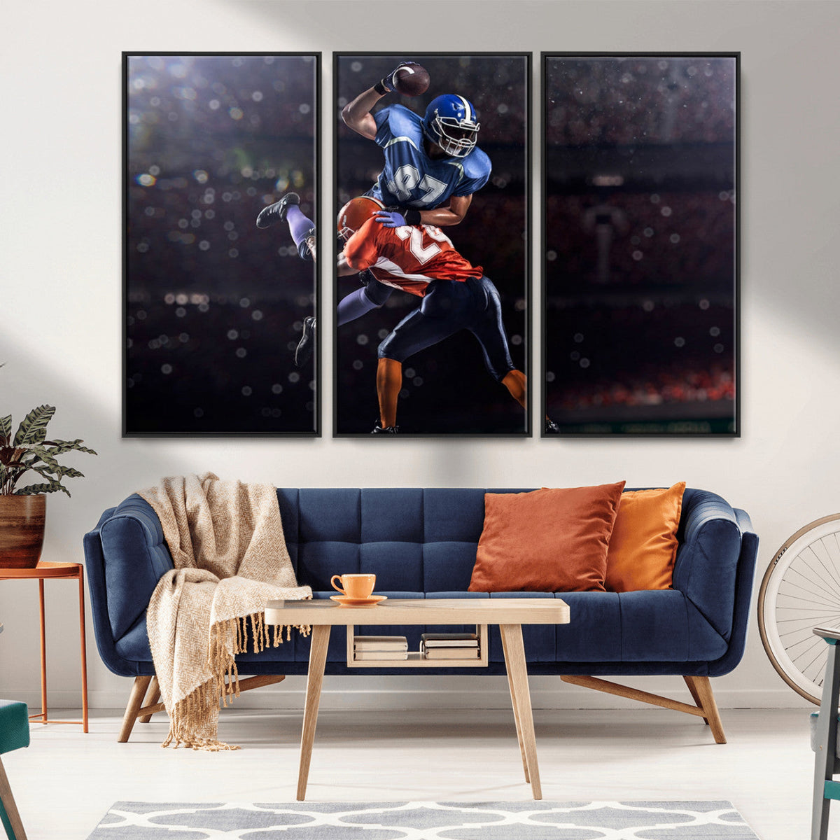 American Football Wall Art Canvas Print, Stadium Sport Wall