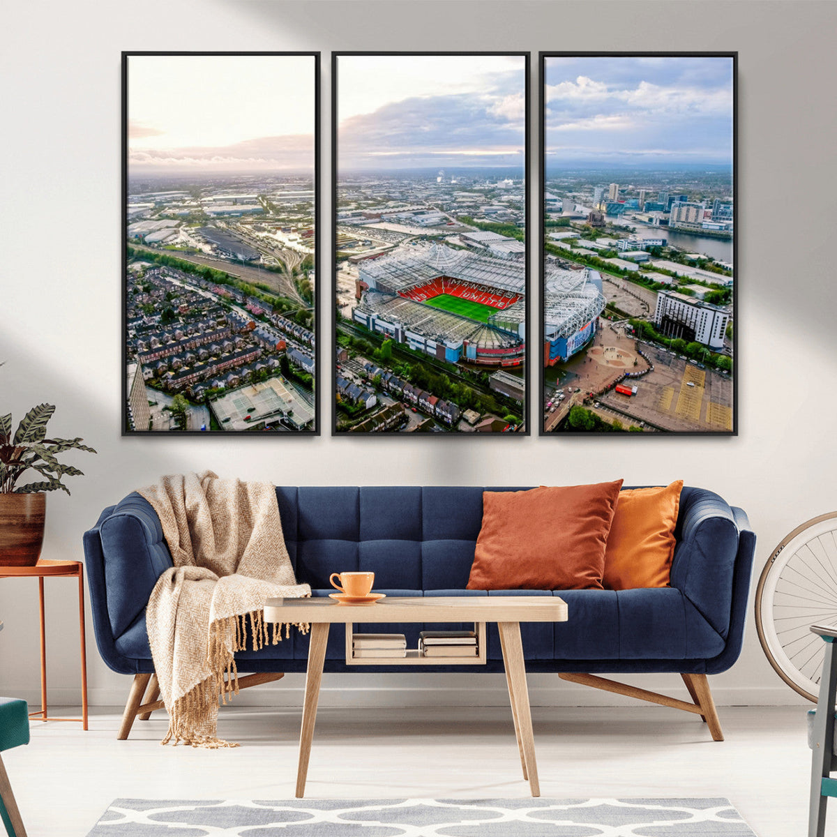 Old Trafford Manchester United Stadium Wall Art Canvas Print