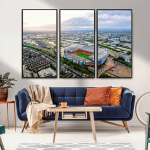 Old Trafford Manchester United Stadium Wall Art Canvas Print