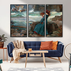 Miranda by the Shore Wall Art Canvas Print – Tempest Scene