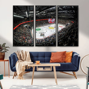 Vaudoise Lausanne Ice Hockey Arena Stadium Wall Art Canvas,