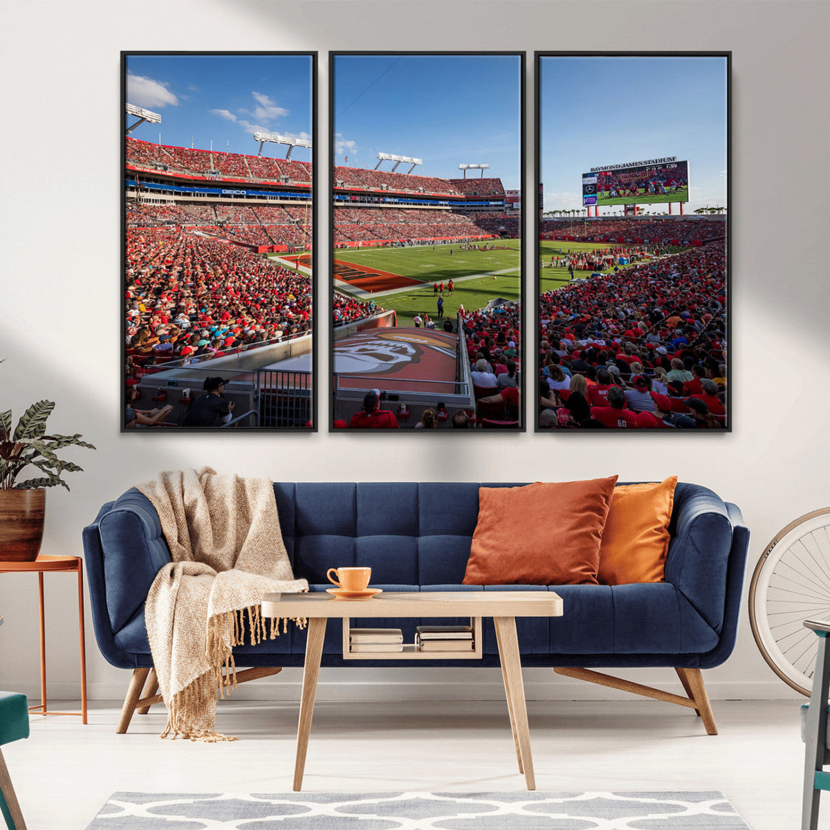 Florida Tampa Raymond James Stadium Wall Art Canvas Print -