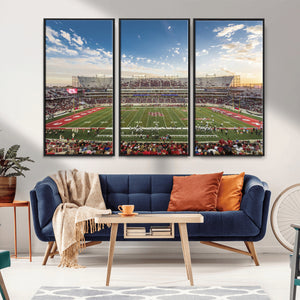 Framed Houston Cougars Football Team Print - Houston TDECU