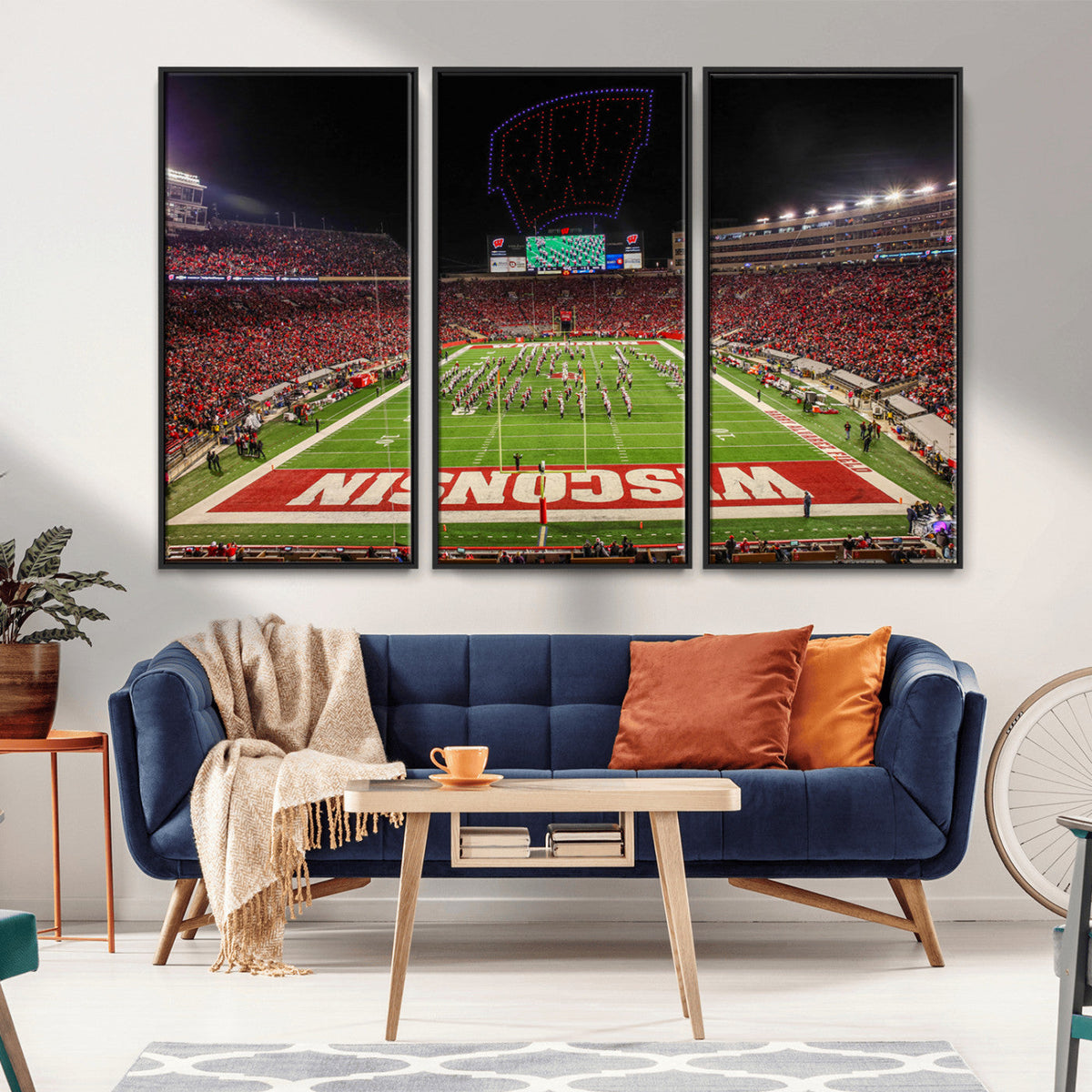 Wisconsin Badgers Football Team Print Canvas- Madison Camp