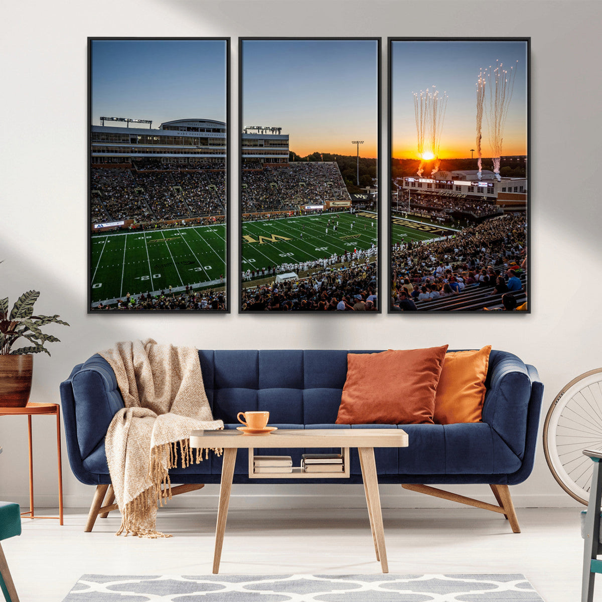 Demon Deacons Football Team Print Canvas- Winston-Salem