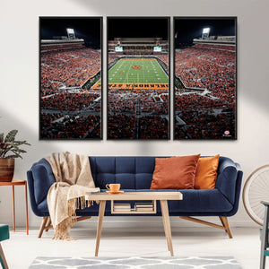 Oklahoma State Cowboys Canvas Print, Football Team Print -