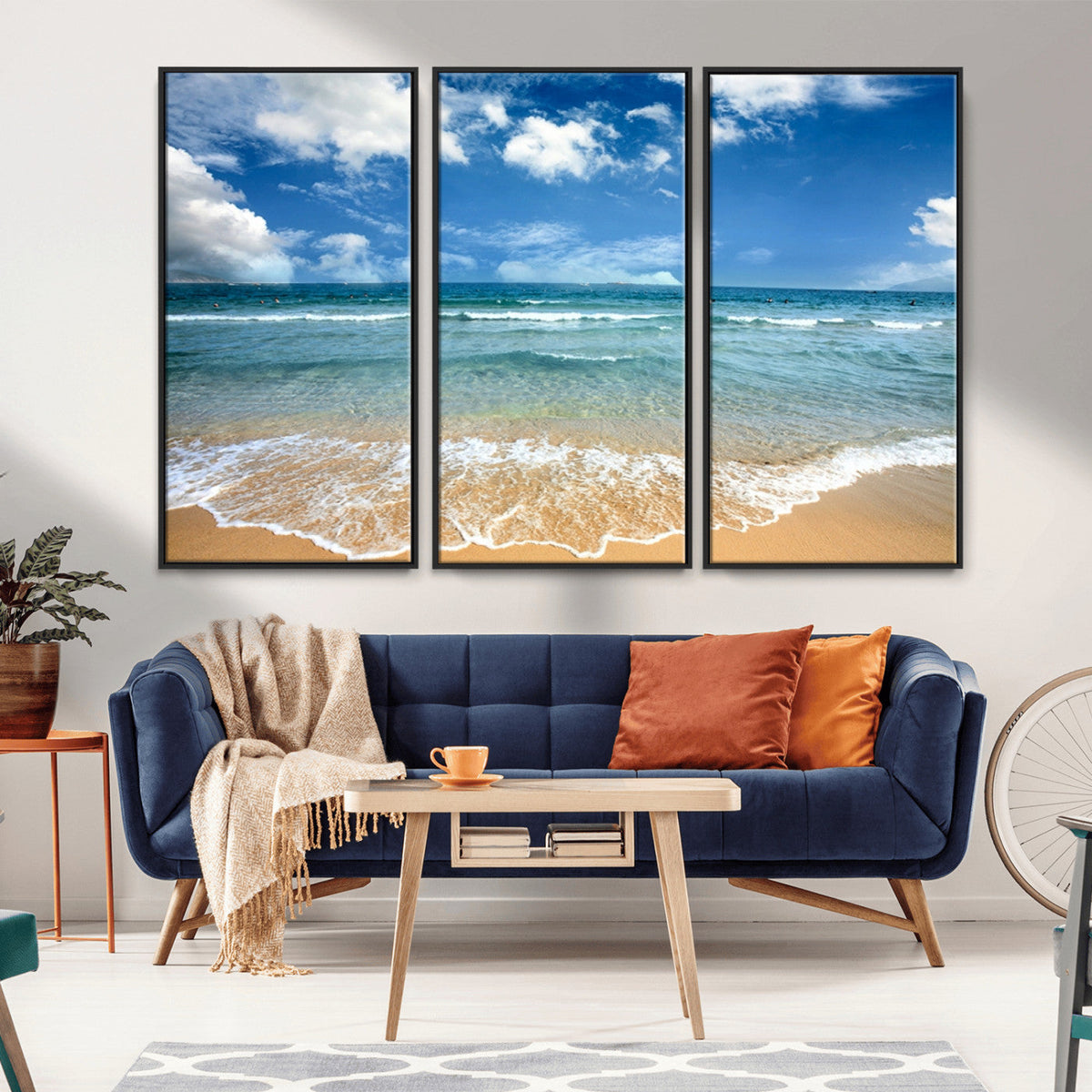 Sea View From the Beach Canvas Print