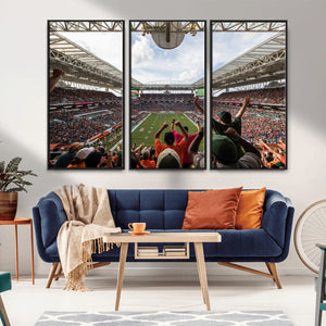 Miami Hurricanes Football Team Wall Art Print - Miami Hard