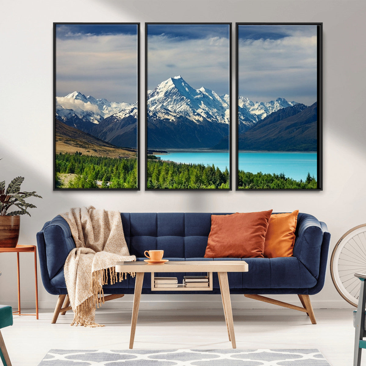 Mount Cook and Lake Pukaki Canvas Wall Art Print – Majestic