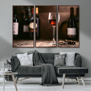 Red Wine and Bottle Canvas Print