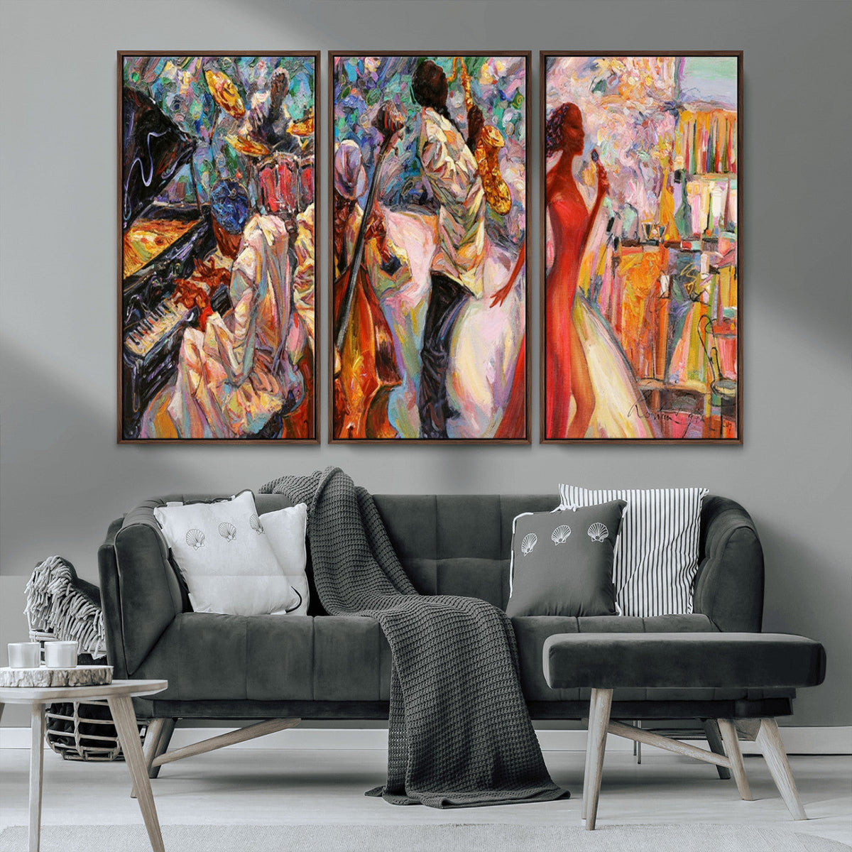 Abstract Afro American Jazz Canvas Wall Art | Music-Inspired