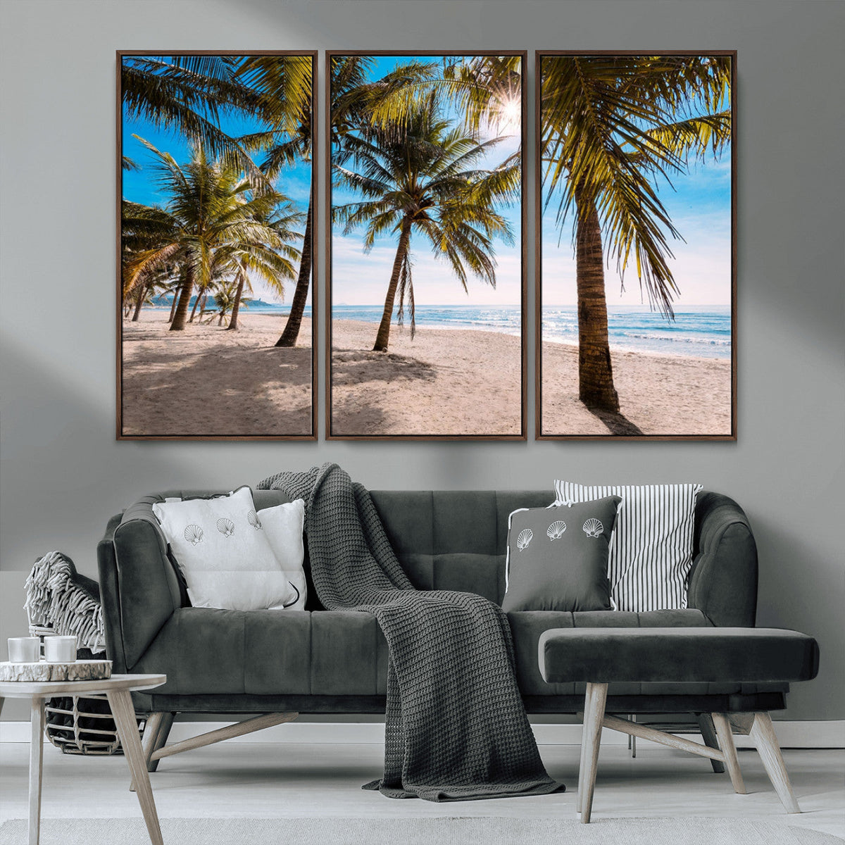 Palm Beach Tropical Island Wall Art Canvas Print