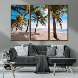 Palm Beach Tropical Island Wall Art Canvas Print