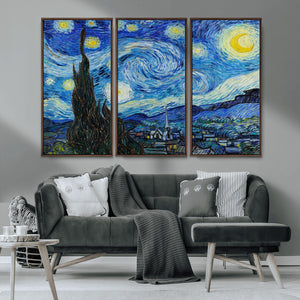 Vincent Van Gogh The Starry Night Abstract Wall Art Canvas
