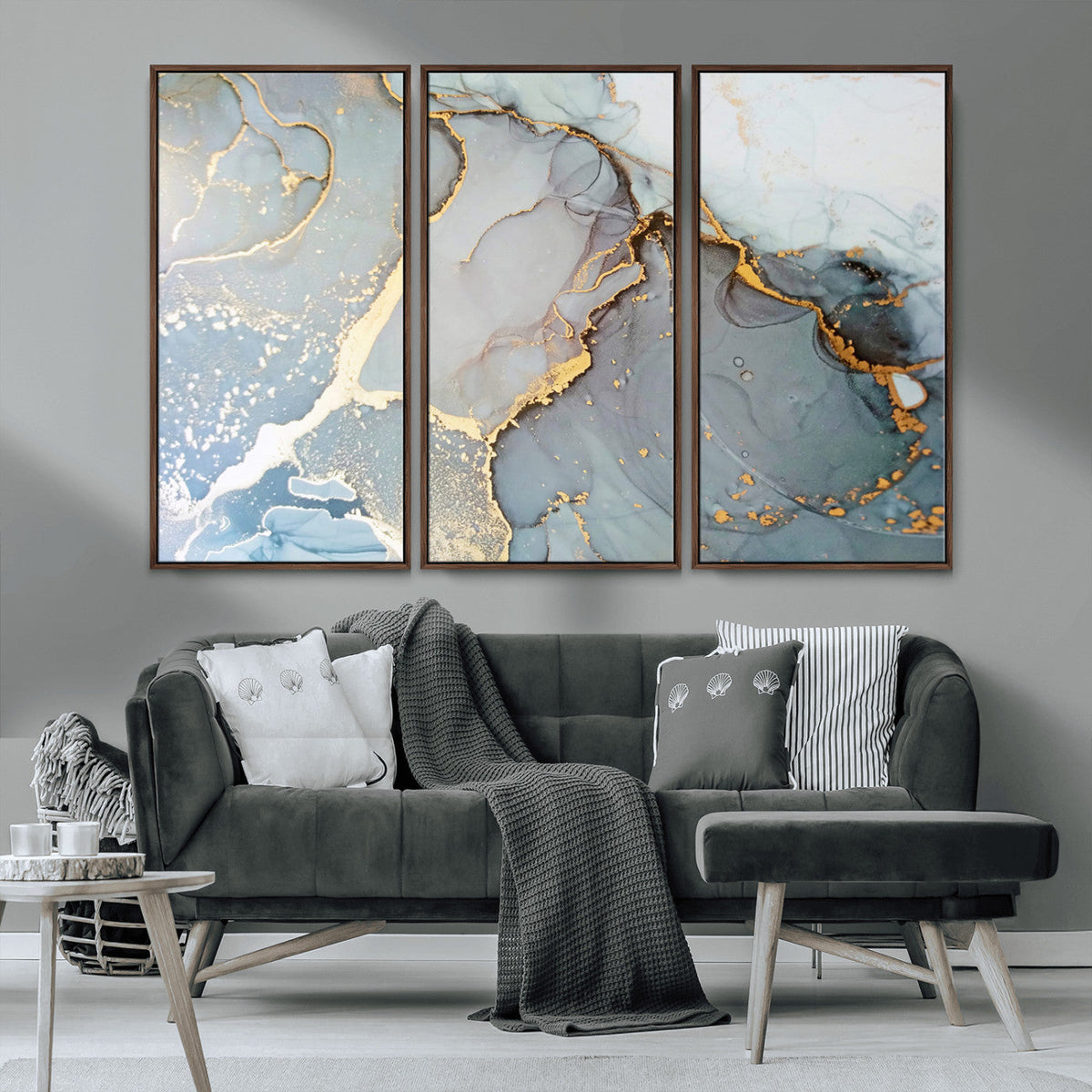 Large Abstract Marble Wall Art Canvas Print for Living Room
