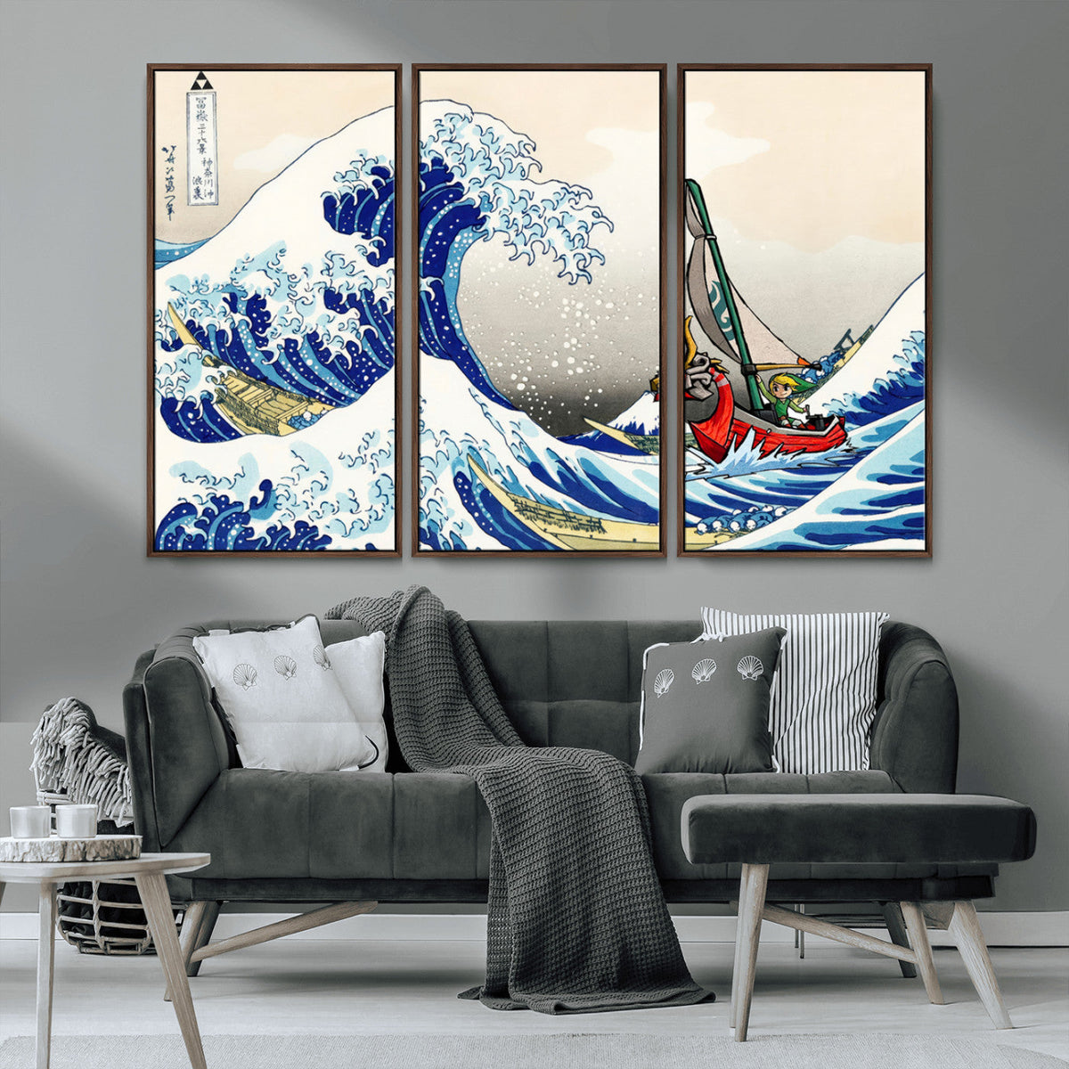 Katsushika Hokusai Kanagawa Giant Wave Wall Art Canvas Print