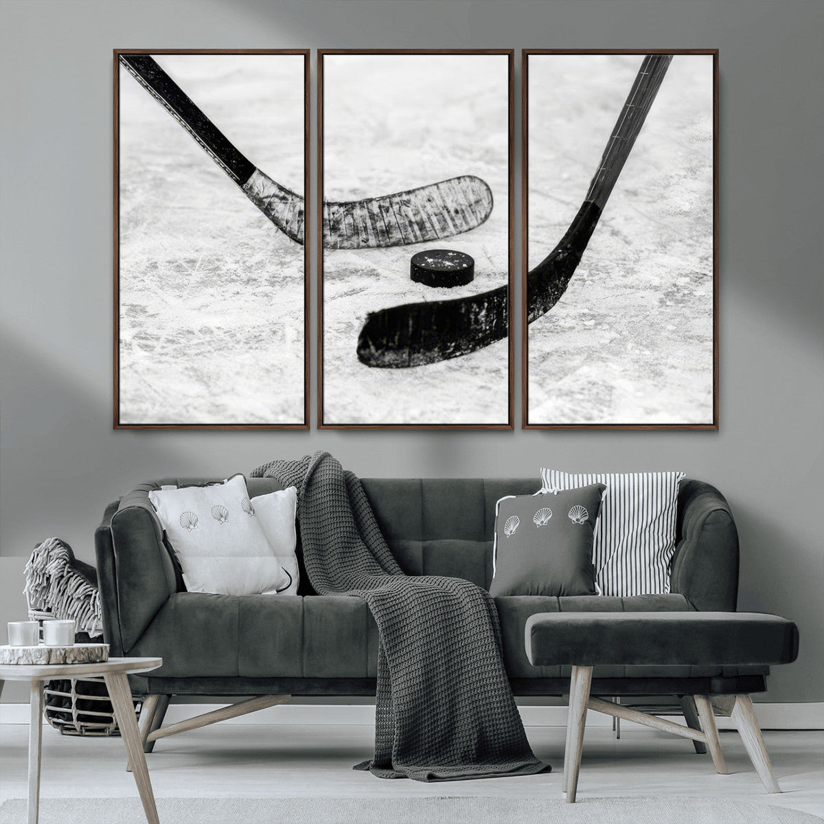 Winter Ice Hockey Sport Canvas Wall Art Print - Hockey Wall