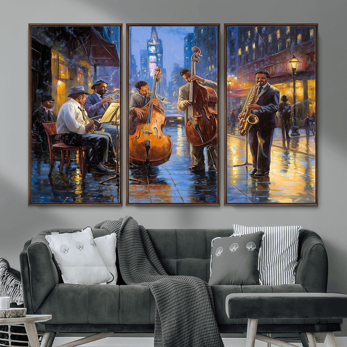 Colorful Jazz Wall Art - African American Music Canvas Print