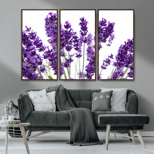 Lavender Flower Wall Art Canvas Print