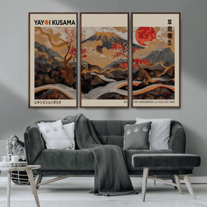 Modern Japanese Wall Art Canvas Print – Framed Abstract