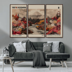 Modern Japanese Wall Art Canvas Print – Framed Abstract
