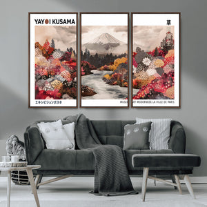 Modern Japanese Wall Art Canvas Print – Framed Abstract