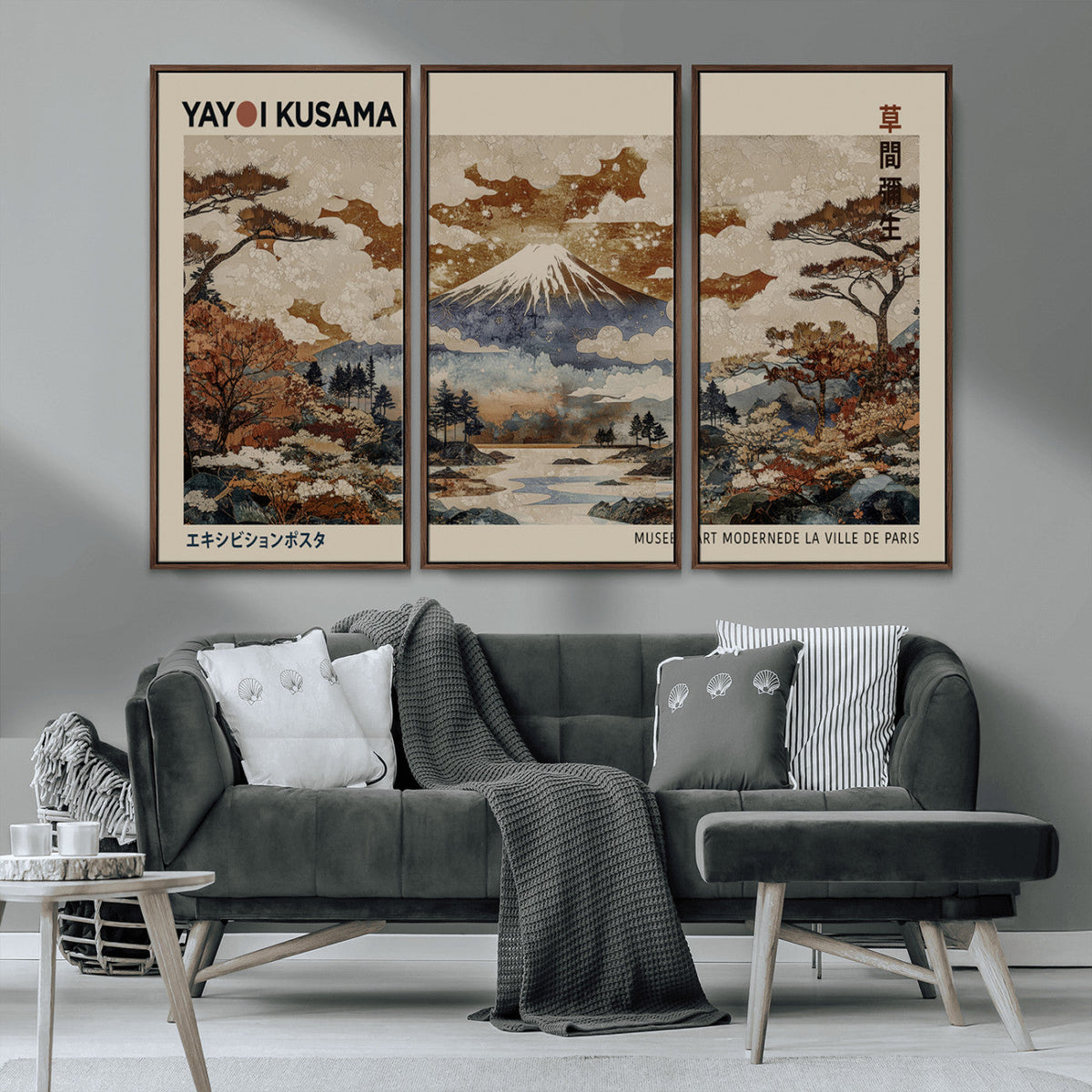 Yayoi Kusama Wall Art Canvas Print – Framed Modern Japanese