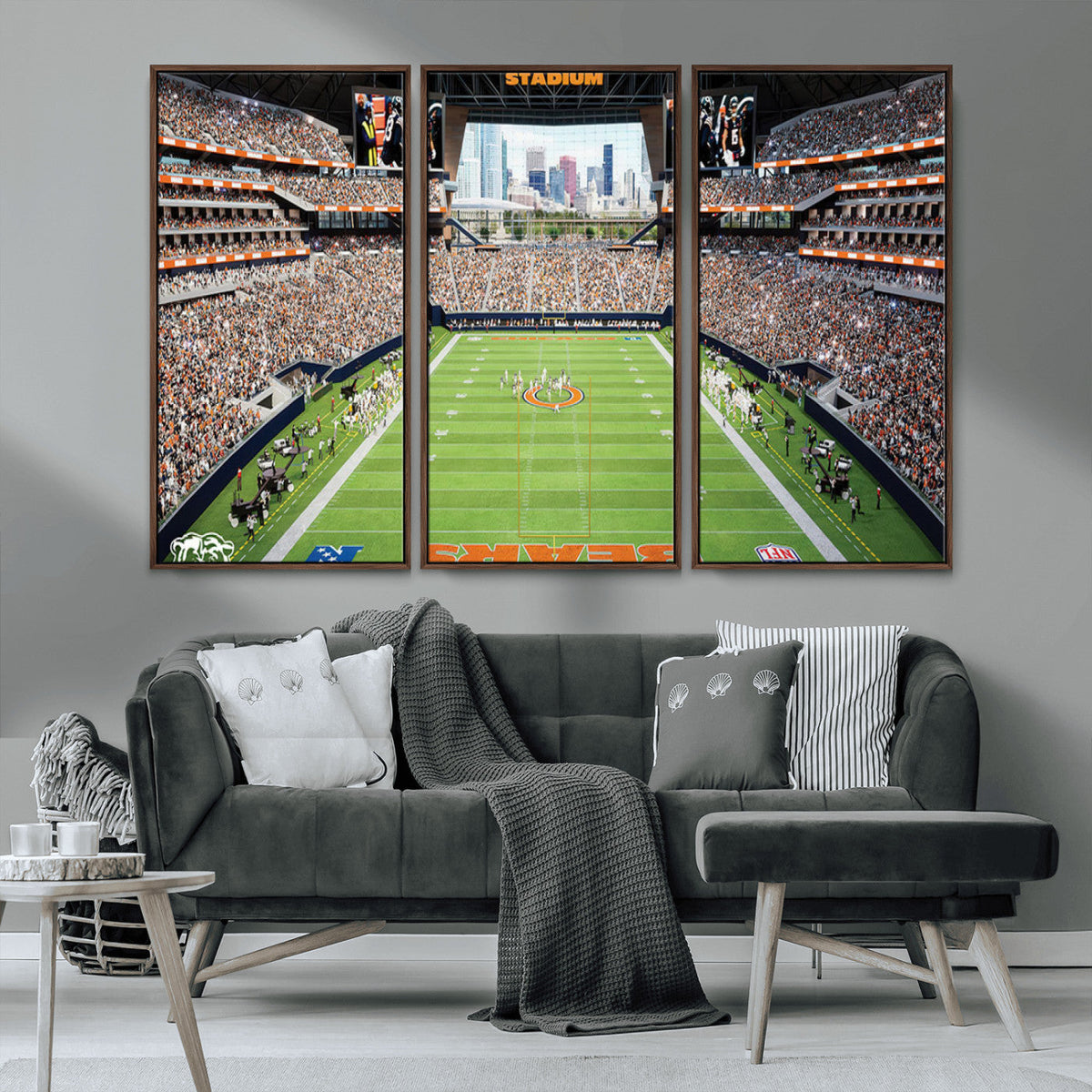 Chicago Bears Soldiers Field Wall Art Canvas Print – Framed