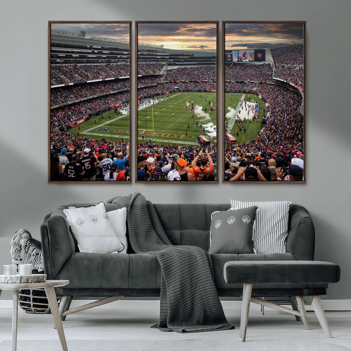 Chicago Bears Soldiers Field Wall Art Canvas Print – Framed