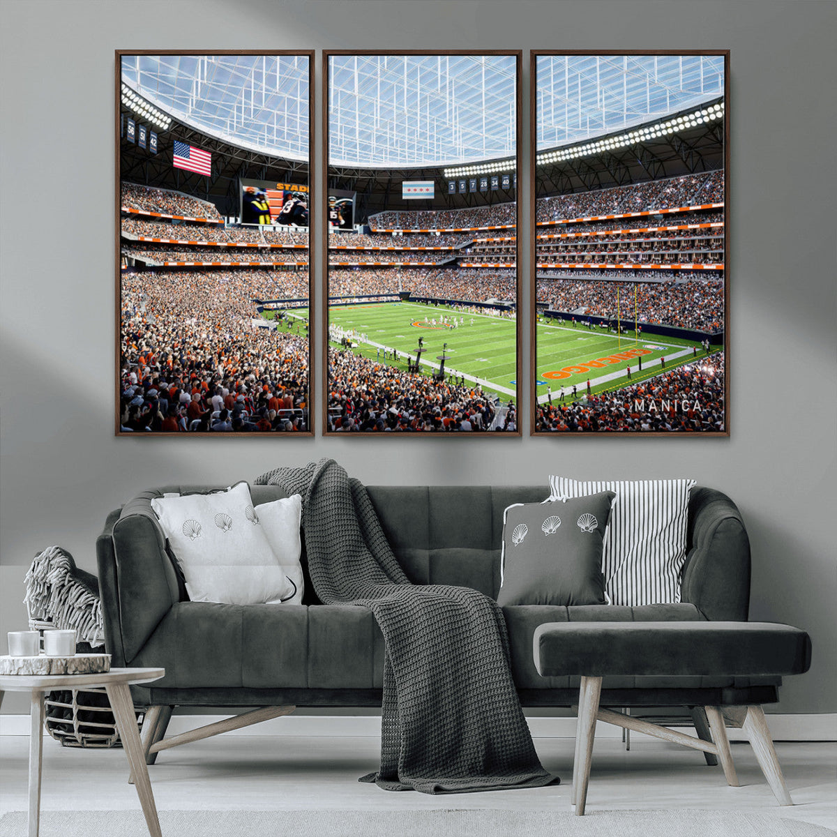 Chicago Bears Soldiers Field Wall Art Canvas Print – Framed