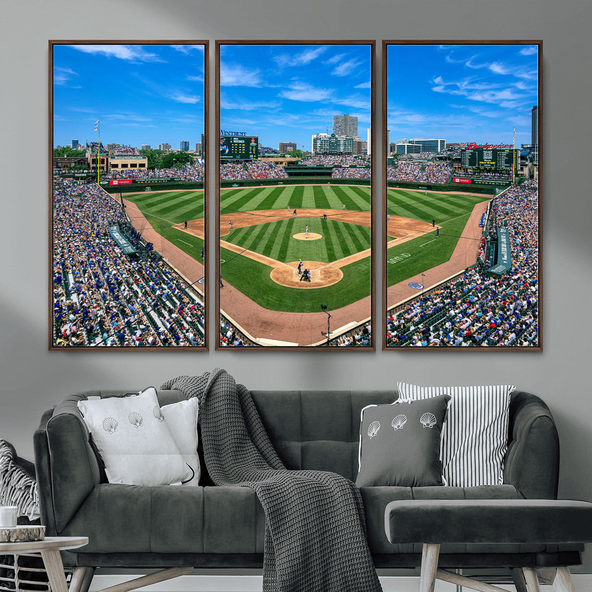 Wrigley Field Baseball Stadium Canvas Wall Art – Packed