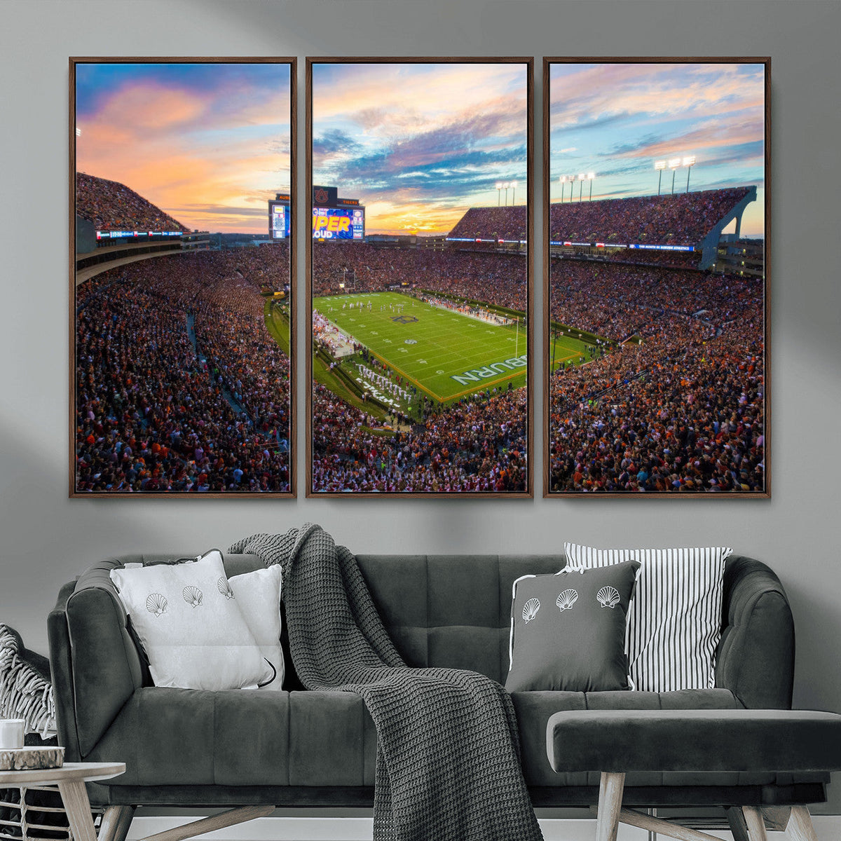 Jordan-Hare Stadium Wall Art Canvas Print, Football Stadium