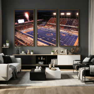 Boise State Stadium Large Wall Art Canvas Print for Living