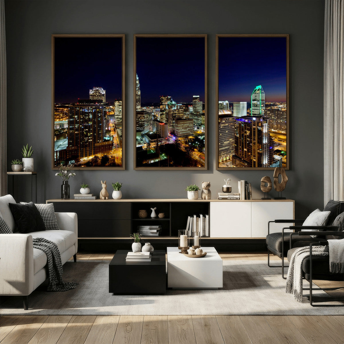 Atlanta Skyline Wall Art Canvas Print – Modern Cityscape